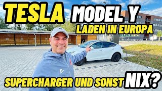 Elektroauto laden in Europa Routenplanung ohne Superchargertesla [upl. by Ahsyad]