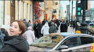 Nevsky Prospekt in St Petersburg Russia Autumn 2024 4K 60fps ASMR [upl. by Zoes911]