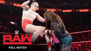 FULL MATCH  Ronda Rousey amp Natalya vs Nia Jax amp Tamina Raw Dec 31 2018 [upl. by Ettennor]