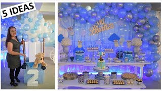 5 IDEAS BAUTIZO O BABY SHOWER NIÑO OSO Y GLOBO AEROSTATICO MANUALIDADES [upl. by Annaear]