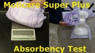 molicare super plus absorbency test [upl. by Serene]