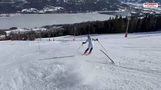 Amelia Røer Amundsen 🇳🇴  slalom training at Norefjell weareskiing sheskis atomic [upl. by Grati]