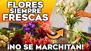 ¡FLORES FRESCAS por MÁS TIEMPO 🌹 5 Tips Fáciles que No Sabías para FLORES y PLANTAS [upl. by Nagah65]