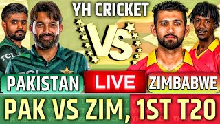 pakistan vs zimbabwe live match score  pak vs zim live 1st t20 match today [upl. by Meares604]