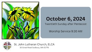 Oct 6 2024 – St John Sudbury Lutheran Church [upl. by Hinson]