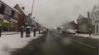 18012013 Home to Camberley Town Centre in snow at day TO BE YOUTUBE [upl. by Chelsy509]