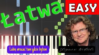 🎹 Lubię Wracać Tam Gdzie Byłem Zbigniew Wodecki  Piano Tutorial łatwa wersja 🎵 NUTY W OPISIE 🎼 [upl. by Gunther763]