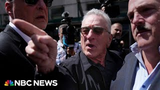 You are gangsters Robert De Niro clashes with Trump supporters in New York [upl. by Cilurzo409]