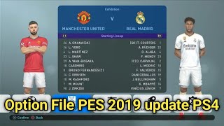 Option File PES 2019 update transfer Free Download PS4 [upl. by Manoff]