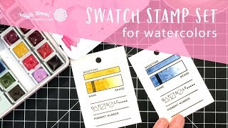 How to Use Swatch Stamp Set for Watercolors [upl. by Sirk]