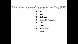 Aggregate Feasibility for Concrete Part 02 Reactive Minerals for ACR and ASR Reaction [upl. by Alimat]