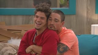 Big Brother  Caleb and Zach Cuddle  Live Feed Highlight [upl. by Orlan]