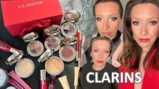 ПОЛНЫЙ ОБЗОР БРЕНДА CLARINS ТОН ТЕНИ ПУДРЫ БРОНЗЕР РУМЯНА ПОМАДЫ БЛЕСКИ ТУШЬ Marigudik [upl. by Codie359]