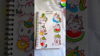 DIY Handmade Unicorn 🦄sticker Day410 days sticker challenge youtubeshorts shorts kids sticker [upl. by Ladnar884]