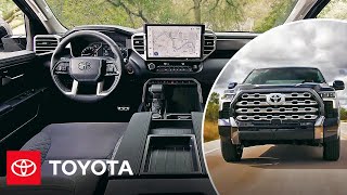 A Look Inside the 2022 Toyota Tundra Interior amp Features  Toyota [upl. by Pare]