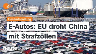 heute journal 12624 EU droht China wegen EAutos neues WehrdienstKonzept FußballEM english [upl. by Nohsed439]