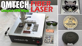 OMTECH Compact 60W MOPA Fiber Laser  ENGRAVING EVERYTHING EASILY [upl. by Riamo690]