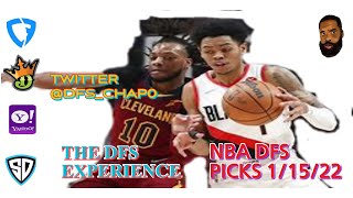 THE DFS EXPERIENCE NBA DFS PICKS 11522 [upl. by Trygve]