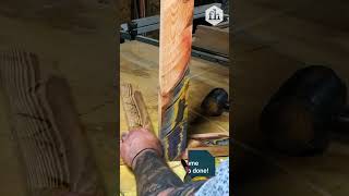 Man Builds Simple Sawbuck to Cut Logs [upl. by Anaib872]