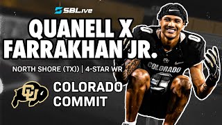 QUANELL X FARRAKHAN JR COMMITS TO COLORADO  4⭐️ WR MAY BE COACH PRIMES NEXT TWOWAY PLAYMAKER 🏈 [upl. by Egnalos]