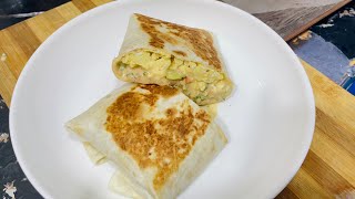 What I eat for breakfast  Healthy Tortillas Wrap Recipe for Breakfast [upl. by Anivla]