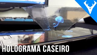 Como fazer holograma caseiro com o celular  Tutorial [upl. by Coonan]