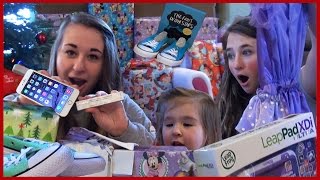 Kids Opening Christmas Presents  Family Holiday Fun Day 2014 [upl. by Rashida]