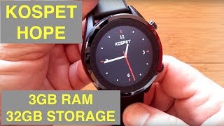 KOSPET HOPE 4G Android 711 3GB32GB IP67 Waterproof Smartwatch Unboxing and 1st Look [upl. by Aracahs]