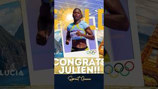 St Lucian Reacts to Julien Alfred 100m victory 🥇 olympics [upl. by Petrick]