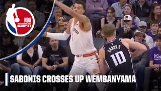 WEMBANYAMA WAS LOST 😱 Domantas Sabonis SLAMS IT DOWN 🔥  NBA on ESPN [upl. by Towland923]