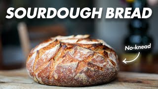 Perfect SOURDOUGH BREAD  easy noknead recipe [upl. by Rabassa]