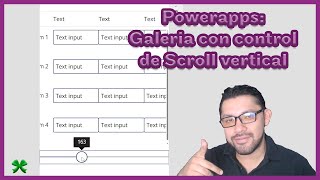 Powerapps galería vertical con scroll horizontal  Propiedad X de controles [upl. by Studley]