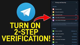 How to Turn ON Two Step Verification on Telegram Desktop [upl. by Efrem]