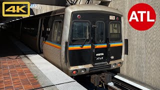 Riding MARTA Rail Red Line Atlanta International Airport ATL to Downtown AtlantaBuckhead 4K [upl. by Ellak434]