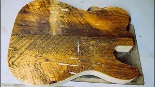 Turning 150 year old wood into GORGEOUS guitar body Part 1 [upl. by Thebazile479]