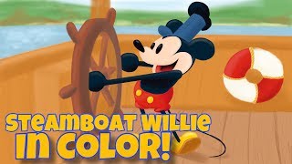 Drawing Steamboat Willie in Color [upl. by Ecirpak]