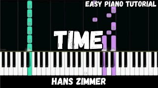 Hans Zimmer  Time Easy Piano Tutorial [upl. by Ronyam738]