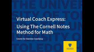 Using the Cornell Notes Method for Math Virtual Coach Express [upl. by Eatnuahc487]