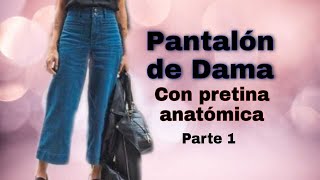 TE ENSEÑO A HACER PANTALÓN DE DAMA PASO A PASO PARTE 1 [upl. by Nnylf428]