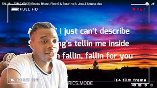 FALLIN  EXB LYRICS Emcee Rhenn Flow G amp Bosx1ne ft Jroa amp Skusta clee  REACTION [upl. by Peadar297]