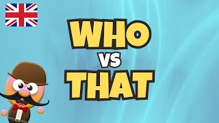 WHO vs THAT  INGLÉS PARA NIÑOS CON MRPEA  ENGLISH FOR KIDS [upl. by Morly641]