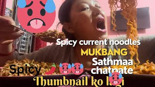 Spicy 🥵 current noodles and chatpaty🌶️🥵 [upl. by Aiello162]