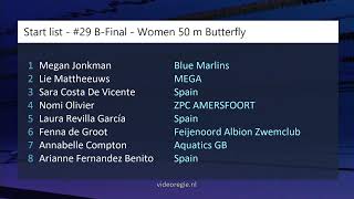 29 BFinal  Women 50 m Butterfly  RQM 2024  Zwemmen [upl. by Akvir]