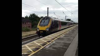 Couple Of Cross Country Voyager Trains Blasting Through Northallerton Station class220 class221 [upl. by Nesta]