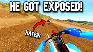 1v1 VS MY BIGGEST HATER IN MX BIKES [upl. by Eaj]