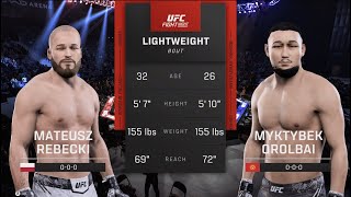 UFC 308 Rebecki vs Orolbai UFC 5 Simulation [upl. by Baillieu]