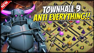 New anti everything th9 war base w copy link  Proof replays [upl. by Ahsotal]