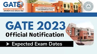 GATE 2023 Exam Dates Announced  Official Notification  Organizing Institute  Tentative Dates [upl. by Angi]