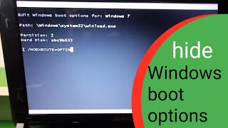 CARA MENGATASI EDIT WINDOWS BOOT OPTION FOR WINDOWS 7 SAAT MENGHIDUPKAN ATAU BOOTING KOMPUTER [upl. by Lairea]