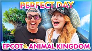 EPCOT and Animal Kingdom in ONE PERFECT DAY  Park Hopping in Disney World [upl. by Oel252]